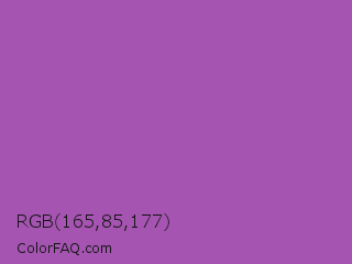 RGB 165,85,177 Color Image