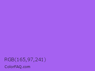 RGB 165,97,241 Color Image