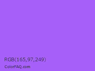RGB 165,97,249 Color Image