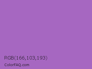 RGB 166,103,193 Color Image