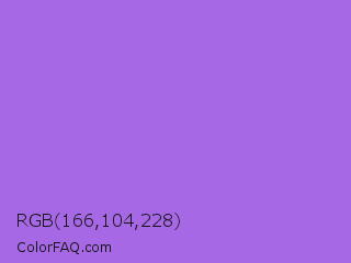 RGB 166,104,228 Color Image