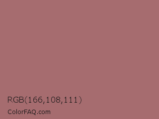 RGB 166,108,111 Color Image