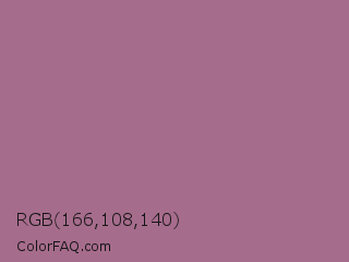 RGB 166,108,140 Color Image