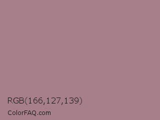 RGB 166,127,139 Color Image