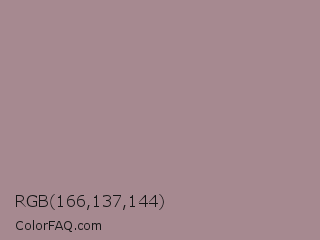 RGB 166,137,144 Color Image