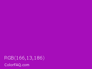 RGB 166,13,186 Color Image