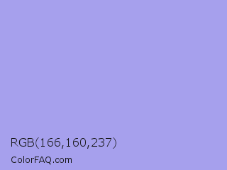 RGB 166,160,237 Color Image