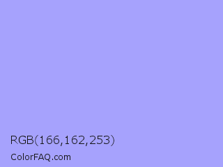 RGB 166,162,253 Color Image