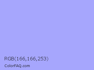 RGB 166,166,253 Color Image
