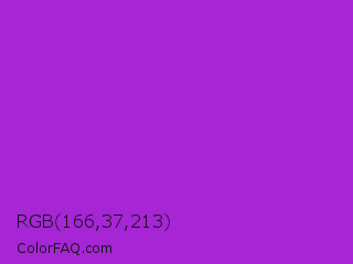 RGB 166,37,213 Color Image