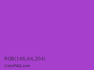 RGB 166,64,204 Color Image