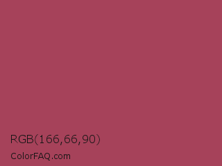 RGB 166,66,90 Color Image