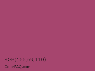 RGB 166,69,110 Color Image