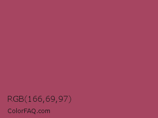 RGB 166,69,97 Color Image