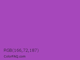 RGB 166,72,187 Color Image