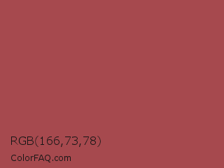 RGB 166,73,78 Color Image