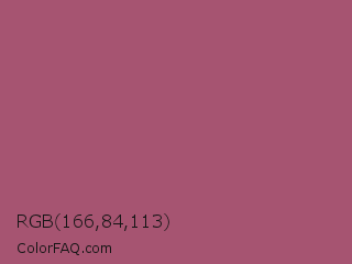 RGB 166,84,113 Color Image