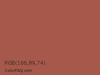 RGB 166,89,74 Color Image