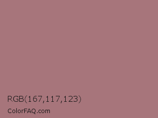 RGB 167,117,123 Color Image