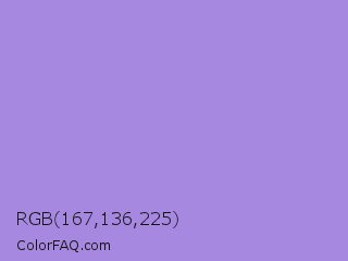 RGB 167,136,225 Color Image