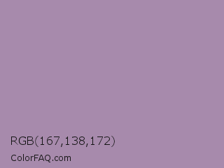 RGB 167,138,172 Color Image