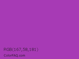 RGB 167,58,181 Color Image