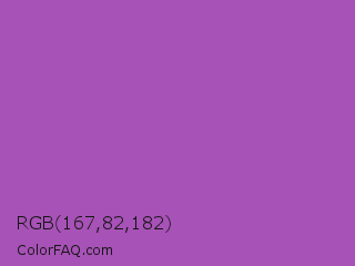 RGB 167,82,182 Color Image