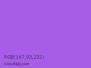 RGB 167,93,232 Color Image