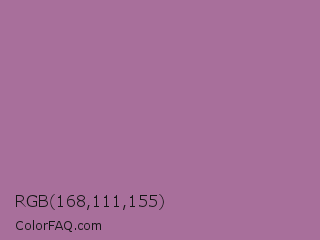 RGB 168,111,155 Color Image