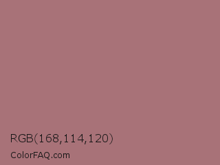 RGB 168,114,120 Color Image