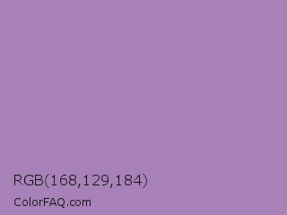 RGB 168,129,184 Color Image