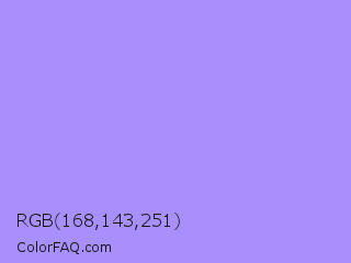 RGB 168,143,251 Color Image