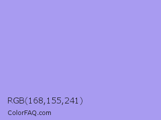 RGB 168,155,241 Color Image