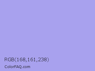 RGB 168,161,238 Color Image