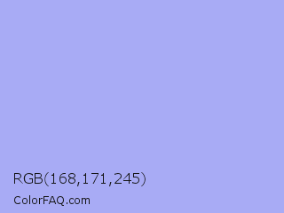 RGB 168,171,245 Color Image