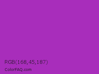 RGB 168,45,187 Color Image