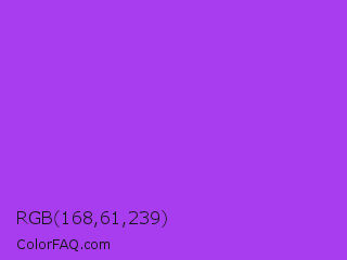 RGB 168,61,239 Color Image