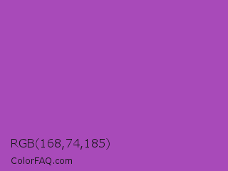 RGB 168,74,185 Color Image