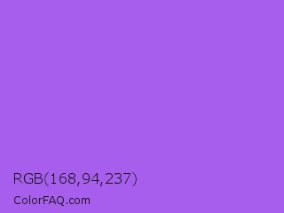 RGB 168,94,237 Color Image