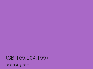 RGB 169,104,199 Color Image