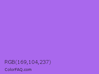 RGB 169,104,237 Color Image