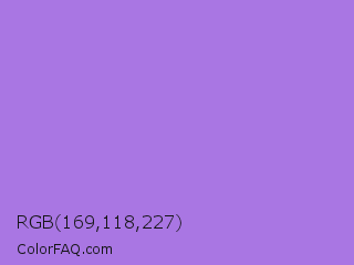 RGB 169,118,227 Color Image