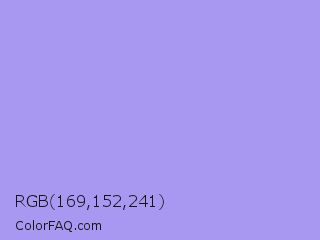 RGB 169,152,241 Color Image