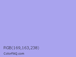 RGB 169,163,238 Color Image