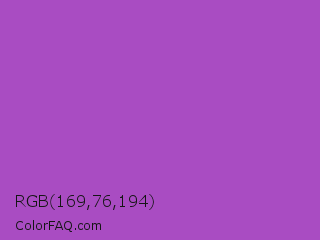 RGB 169,76,194 Color Image