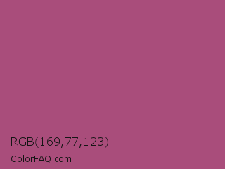 RGB 169,77,123 Color Image