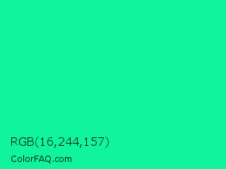 RGB 16,244,157 Color Image