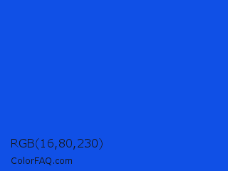 RGB 16,80,230 Color Image
