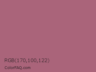 RGB 170,100,122 Color Image