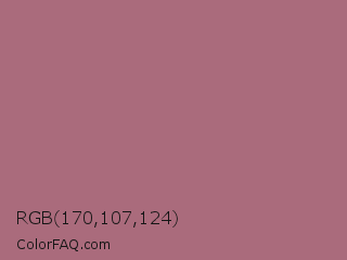 RGB 170,107,124 Color Image
